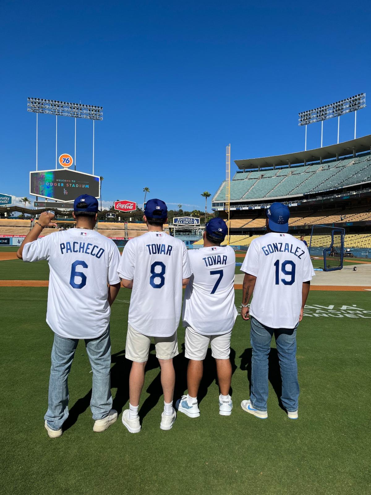 ESLABON ARMADO THROWS THE CEREMONIAL FIRST PITCH FOR THE LA DODGERS IN